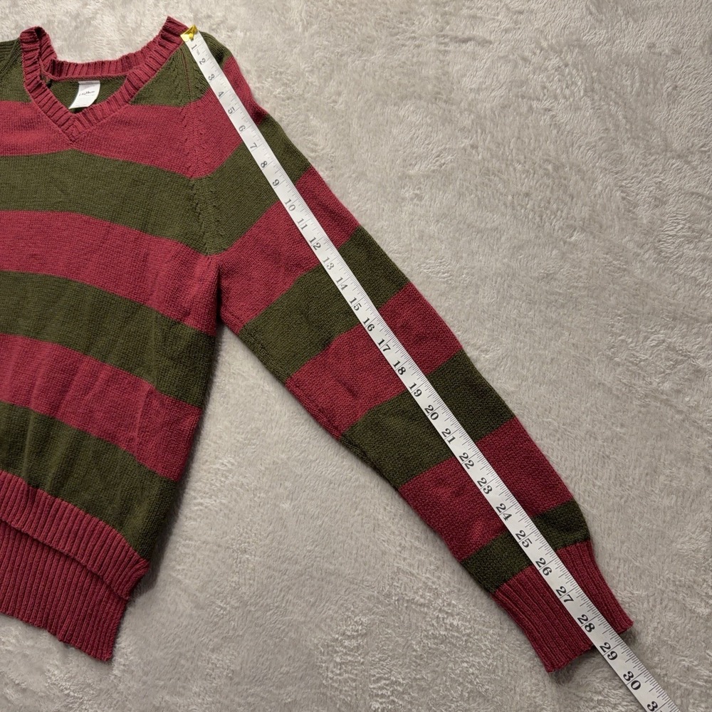 Nightmare On Elm Street Freddy Krueger Striped V Neck Sweater Mens Large Horror - Picture 8 of 10